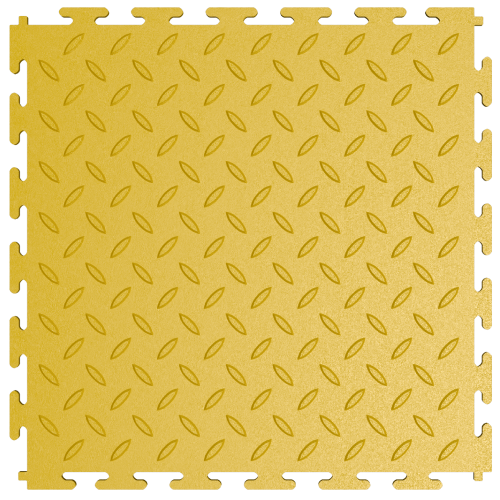 Модульная плитка "Рис" ПВХ 250×250×5 mm желтый