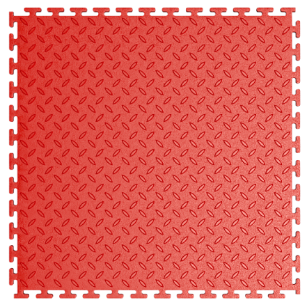 Модульная плитка "Рис" ПВХ 500×500×5.8 mm красный