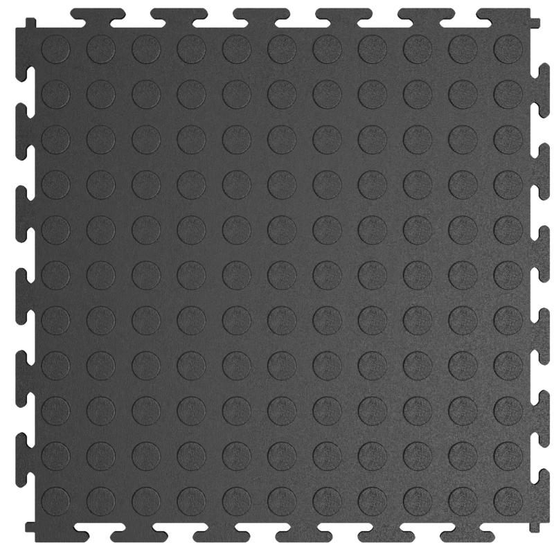 Модульная плитка "Монетка" ПВХ 250×250×5 mm темно-серый