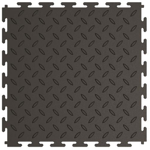 Модульная плитка "Рис" ПВХ 250×250×5 mm черный