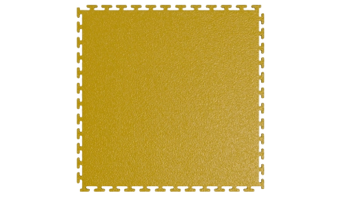 Модульная плитка "Кожа" ПВХ 500×500×5 mm желтый