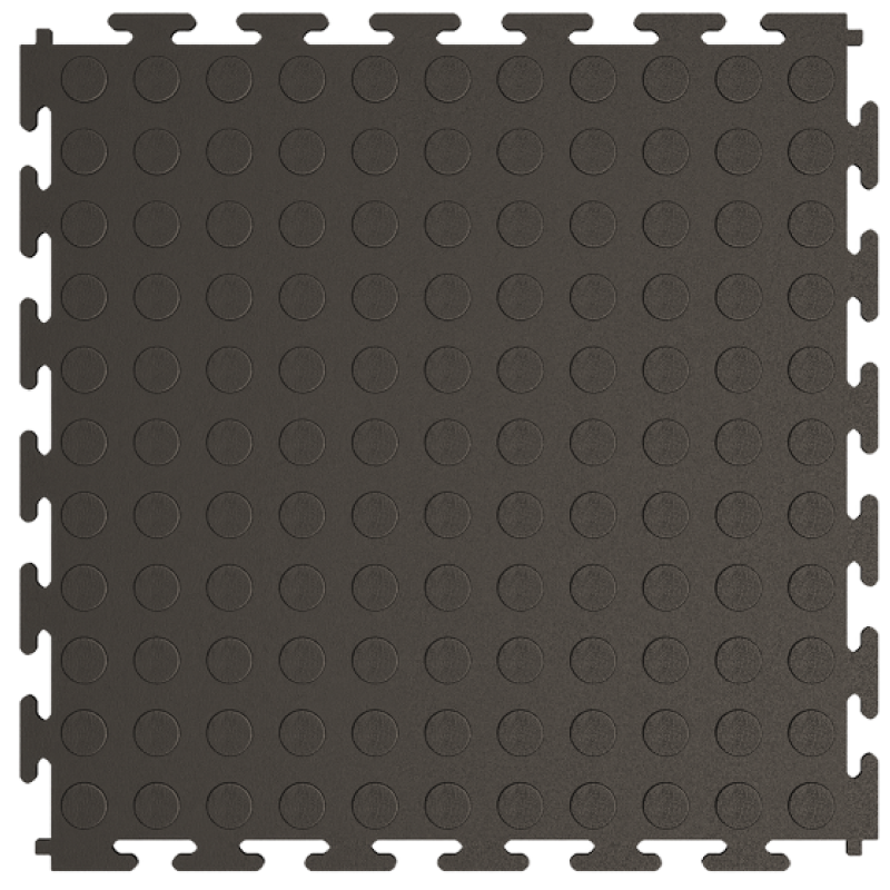 Модульная плитка "Монетка" ПВХ 250×250×5 mm чёрный
