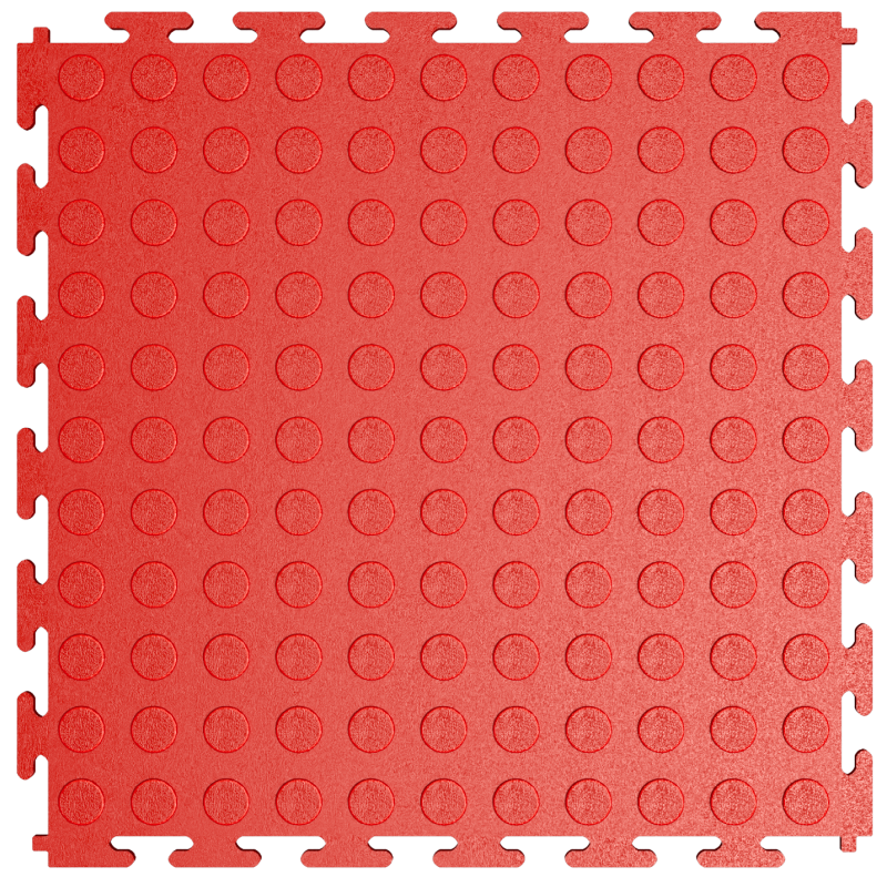 Модульная плитка "Монетка" ПВХ 250×250×5 mm красный