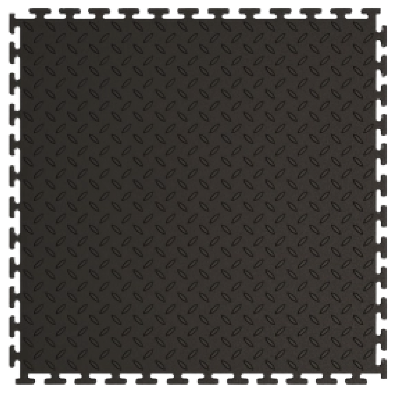Модульная плитка "Рис" ПВХ 500×500×5.8 mm черный